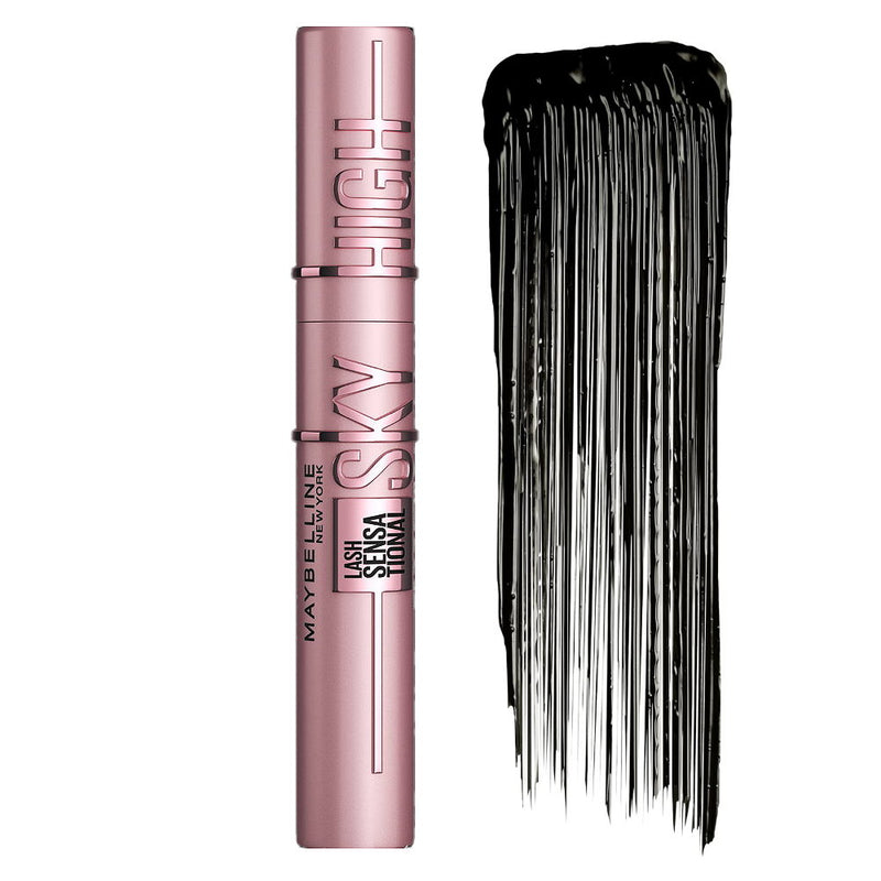 6x Maybelline Lash Sensational Sky High Mascara 801 Very Black Washable (carded)