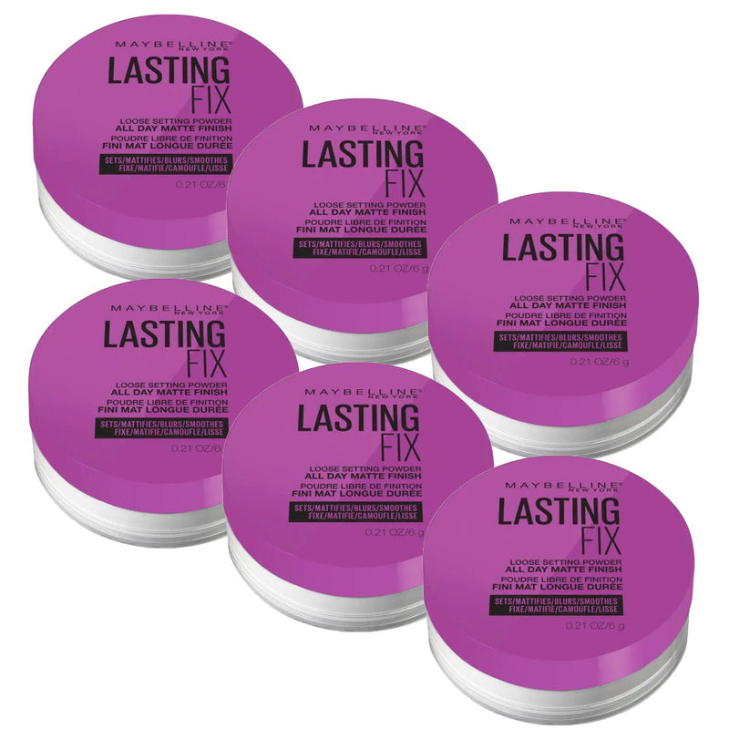 6x Maybelline Lasting Fix Setting Loose Powder 6g