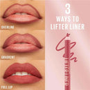 Lip liner product with three application methods on a pink background Makeup Warehouse
