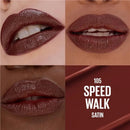 3x Maybelline Moisturising Serum Lipstick 105 Speed Walk Satin
