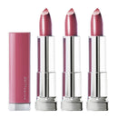 3x Maybelline Color Sensational Made For All Lipstick 376 Pink For Me (carded)