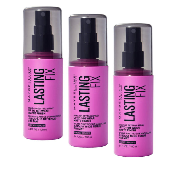 3x Maybelline Lasting Fix Makeup Setting Spray Matte Finish 100ml