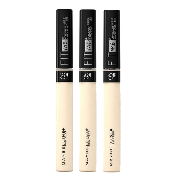3x Maybelline Fit Me Natural Coverage Concealer 6.8ml 05 Ivory