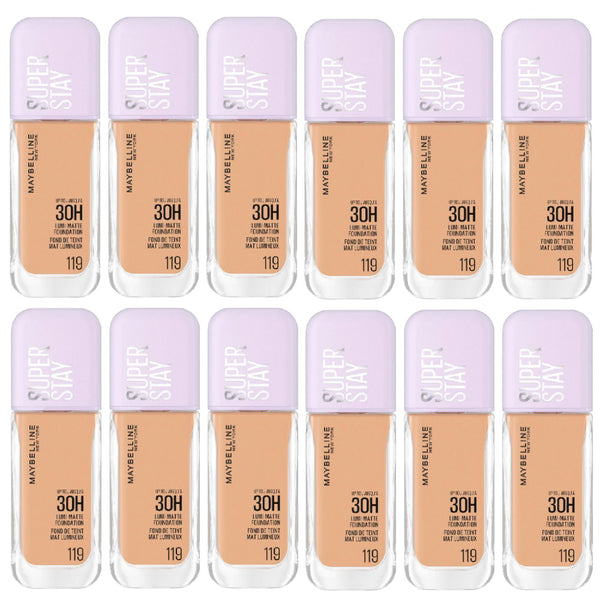 12x Maybelline Superstay Lumi Matte Foundation 35ml 119