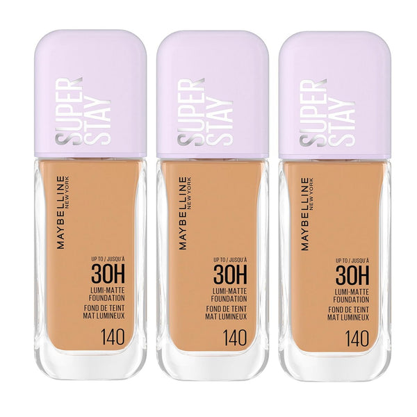 3x Maybelline Superstay Lumi Matte Foundation 35ml 140