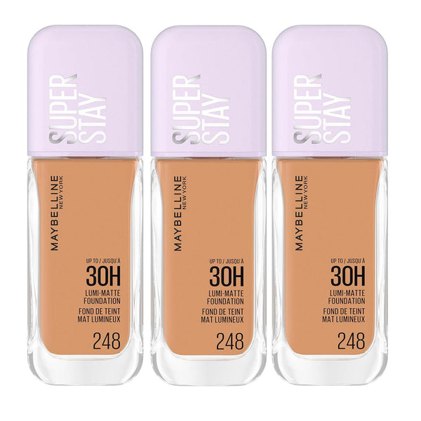 3x Maybelline Superstay Lumi Matte Foundation 35ml 248