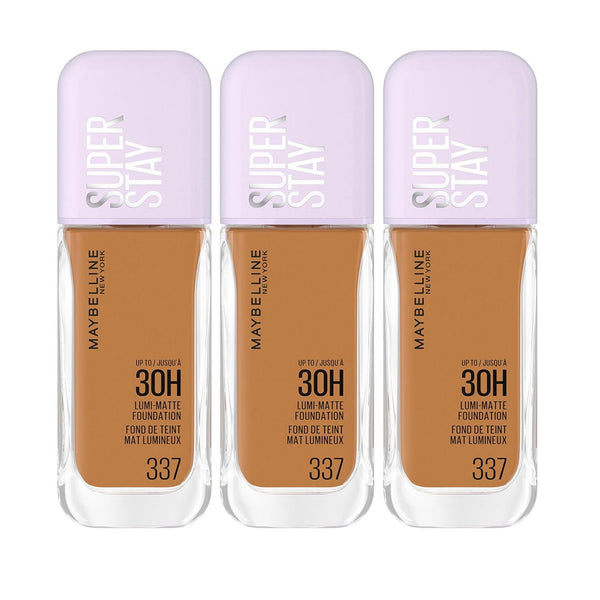 3x Maybelline Superstay Lumi Matte Foundation 35ml 337