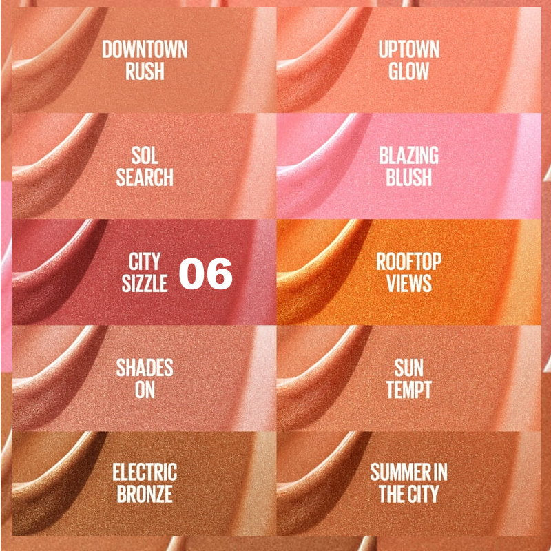 6x Maybelline Sunkisser Blush 4.7ml 06 City Sizzle