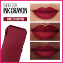 6x Maybelline Superstay Ink Crayon Lipstick 1.2g 55 Make It Happen
