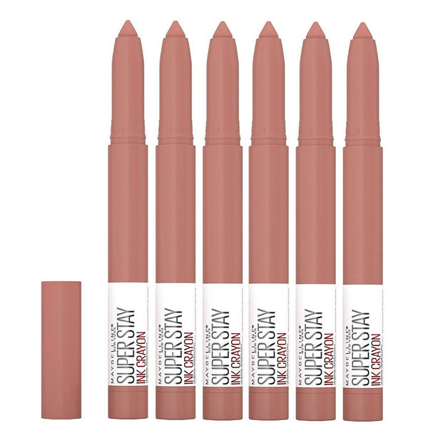 6x Maybelline Superstay Ink Crayon Lipstick 1.2g 95 Talk The Talk