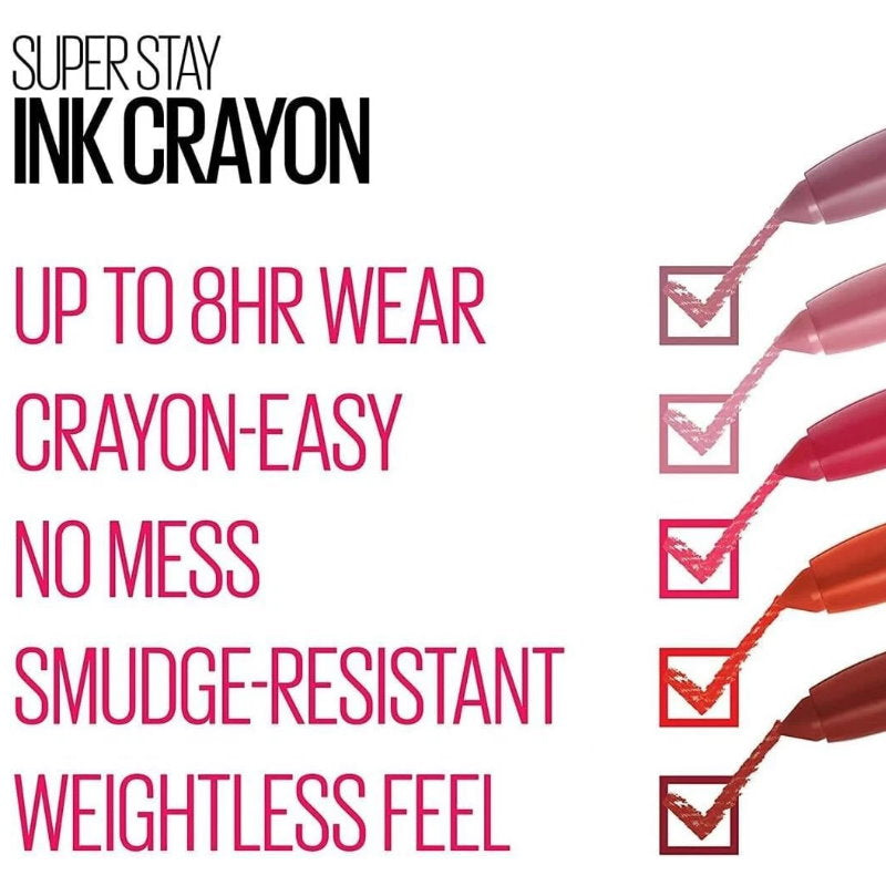 3x Maybelline Superstay Ink Crayon Lipstick 1.2g 95 Talk The Talk