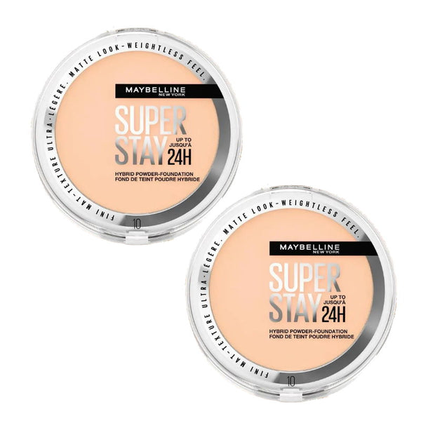 2x Maybelline Superstay 24H Hybrid Powder Foundation 9g 10
