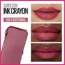 3x Maybelline Superstay Ink Crayon Lipstick 1.2g 25 Stay Exceptional