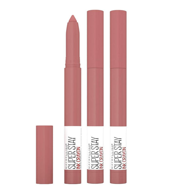 3x Maybelline Superstay Ink Crayon Lipstick 1.2g 105 On The Grind