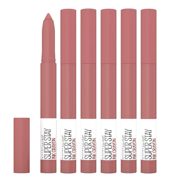 6x Maybelline Superstay Ink Crayon Lipstick 1.2g 105 On The Grind