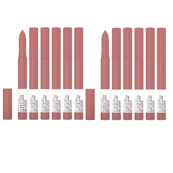 12x Maybelline Superstay Ink Crayon Lipstick 1.2g 105 On The Grind