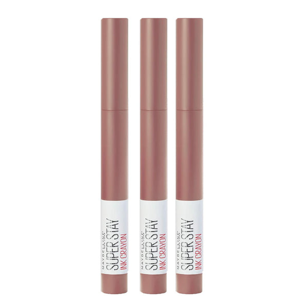 3x Maybelline Superstay Ink Crayon Lipstick 1.2g 10 Trust Your Gut