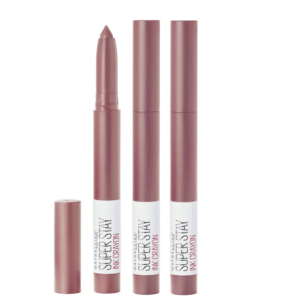 3x Maybelline Superstay Ink Crayon Lipstick 1.2g 15 Lead The Way