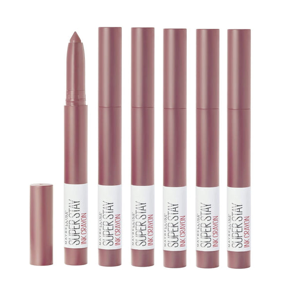 Set of Super Stay lip crayons on a white background Makeup Warehouse Australia 