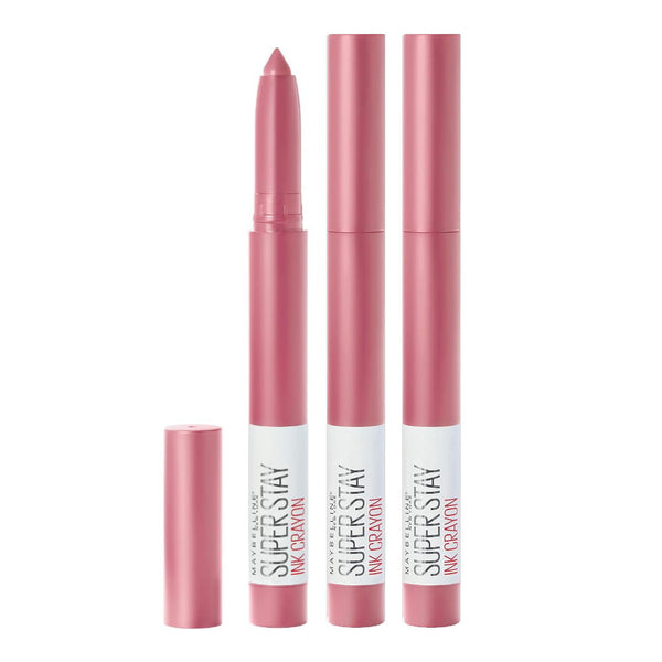 3x Maybelline Superstay Ink Crayon Lipstick 1.2g 30 Seek Adventure