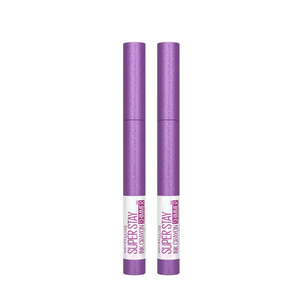 Purple Lipstick Makeup Warehouse - 2 x Maybelline Superstay Ink Crayon Shimmer Lip Crayon 170 Throw a Party