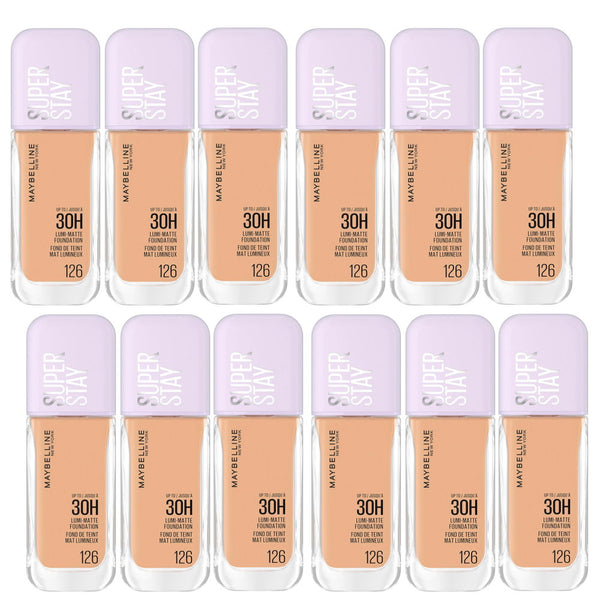 12x Maybelline Superstay Lumi Matte Foundation 35ml 126