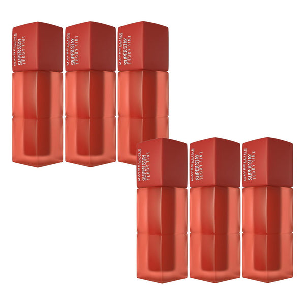 6x Maybelline Superstay Teddy Tint Lipstick 5ml 75 Latte To Go