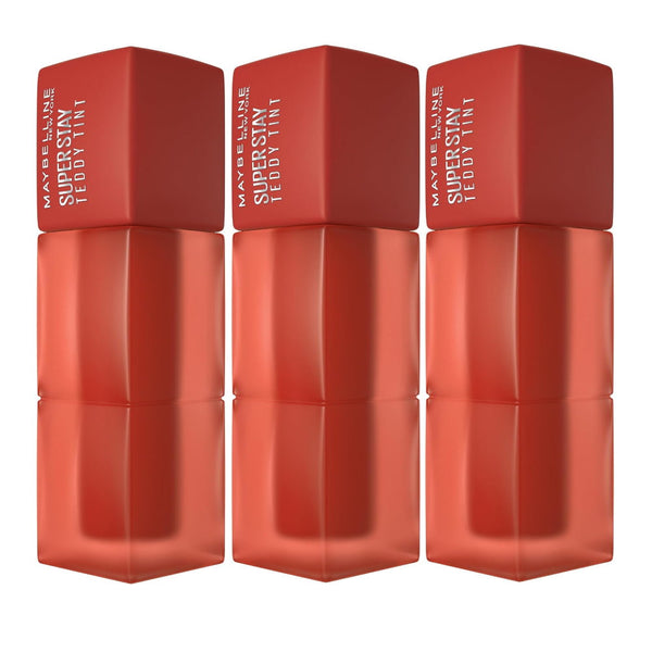 3x Maybelline Superstay Teddy Tint Lipstick 5ml 75 Latte To Go