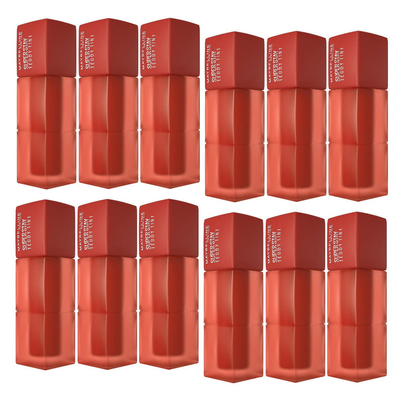 12x Maybelline Superstay Teddy Tint Lipstick 5ml 75 Latte To Go