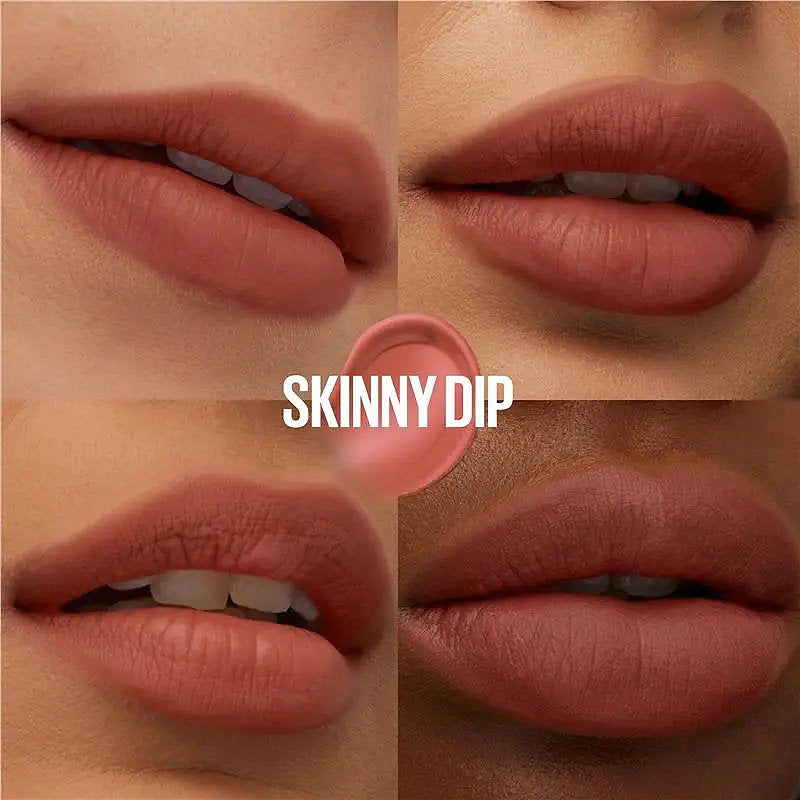 12x Maybelline Superstay Teddy Tint Lipstick 5ml 15 Skinny Dip
