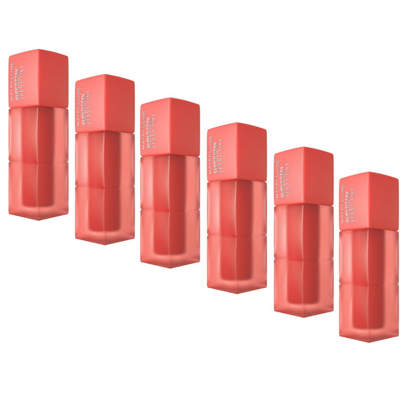 6x Maybelline Superstay Teddy Tint Creamy Matte Lip Tint 5ml 25 Baby Tee