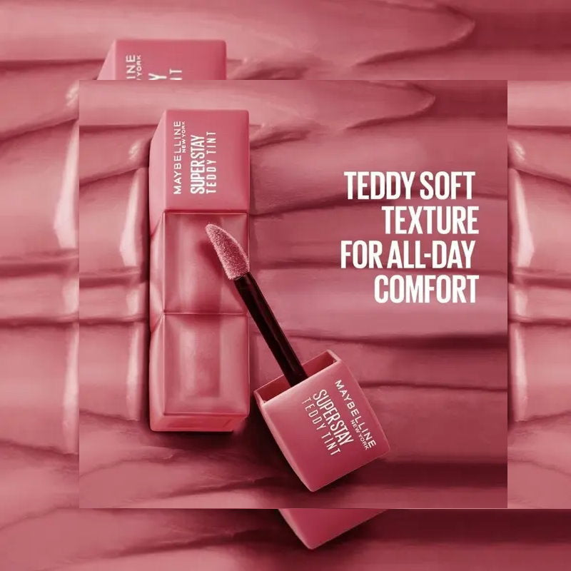 Maybelline Superstay Teddy Tint Creamy Matte Lip Tint 5ml 25 Baby Tee