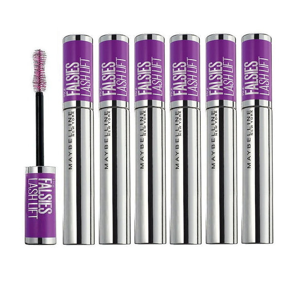 6x Maybelline The Falsies Lash Lift Mascara Washable 9.6ml Blackest Black