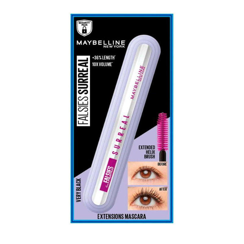 6pk Maybelline The Falsies Surreal Extensions Mascara - 01 Very Black Washable (carded)