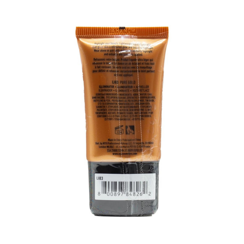 6x NYX Born To Glow Liquid Illuminator 18ml Pure Gold