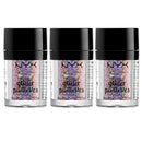 3x NYX Metallic Glitter Face and Body 03 Beauty Beam 2.5g
