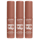 3x NYX Smooth Whip Matte Lip Cream 01 Pancake Stacks 4ml