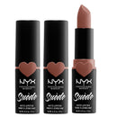3x NYX Suede Matte Lipstick 02 Dainty Daze 3.5g