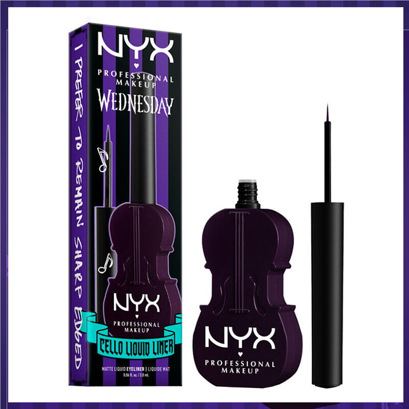 3x NYX Wednesday Cello Vivid Matte Purple Liquid Eyeliner Raven