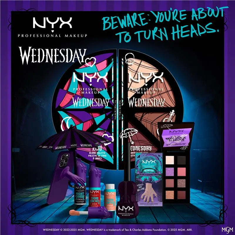 3x NYX Wednesday Cello Vivid Matte Purple Liquid Eyeliner Raven