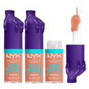 3x NYX Moon Shifted Wednesday Colour Adjusting Lip Oil 03 4.8ml