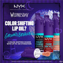 3x NYX Night Shade Wednesday Colour Adjusting Lip Oil 01 4.8ml