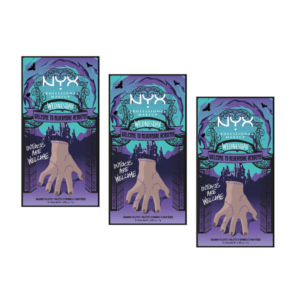 3x NYX Wednesday The Nevermore Academy Eyeshadow Palette