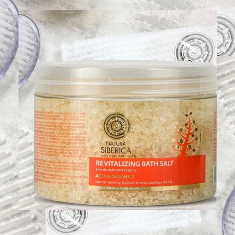 6x Siberica Natura Revitalizing Bath Salt Active Organics 600g