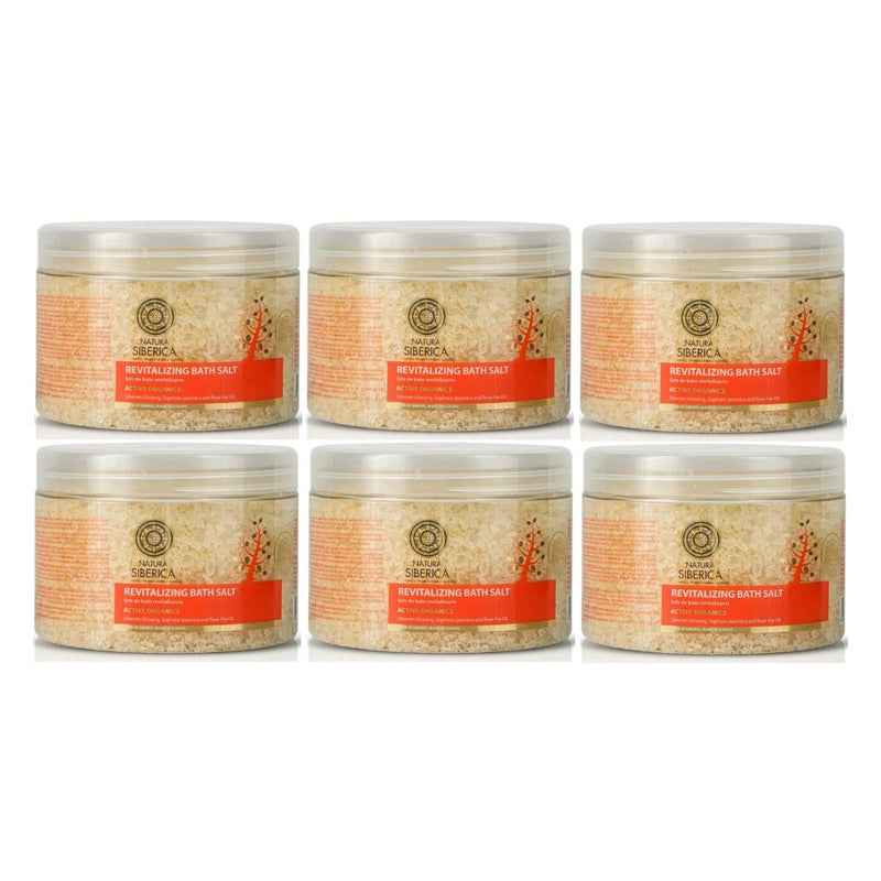 6x Siberica Natura Revitalizing Bath Salt Active Organics 600g