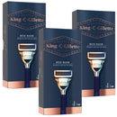 3x King C Gillette Neck Razor for Neck & Cheeks