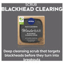 12x Nivea Face Cleansing Wonder Bar Blackhead Clearing Scrub With Activated Charcoal 75g