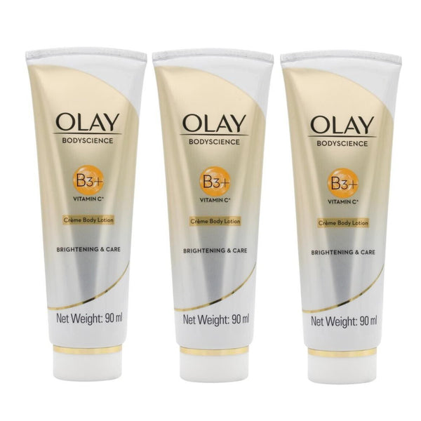 3 x Olay Creme Body Lotion Brightening and Care 90mL