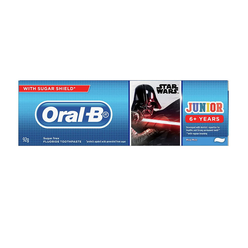 12x Oral B Star Wars Sugar Free Mild Mint Toothpaste EXP 03/24 Junior 6+ Years