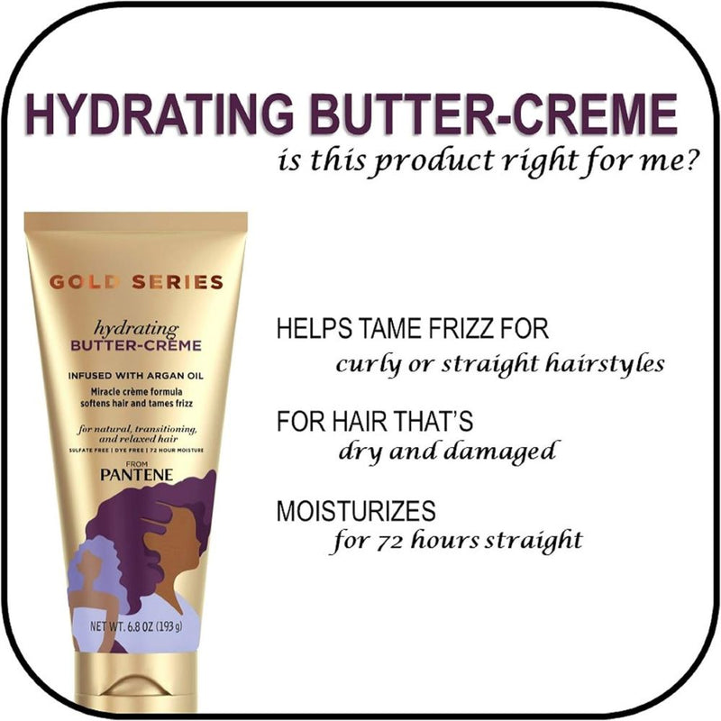 Pantene Gold Series Intense Hydrating Butter Creme Hair Care 193g